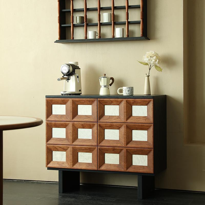Storage - Credenza medievale a sei cassetti, mobiletto