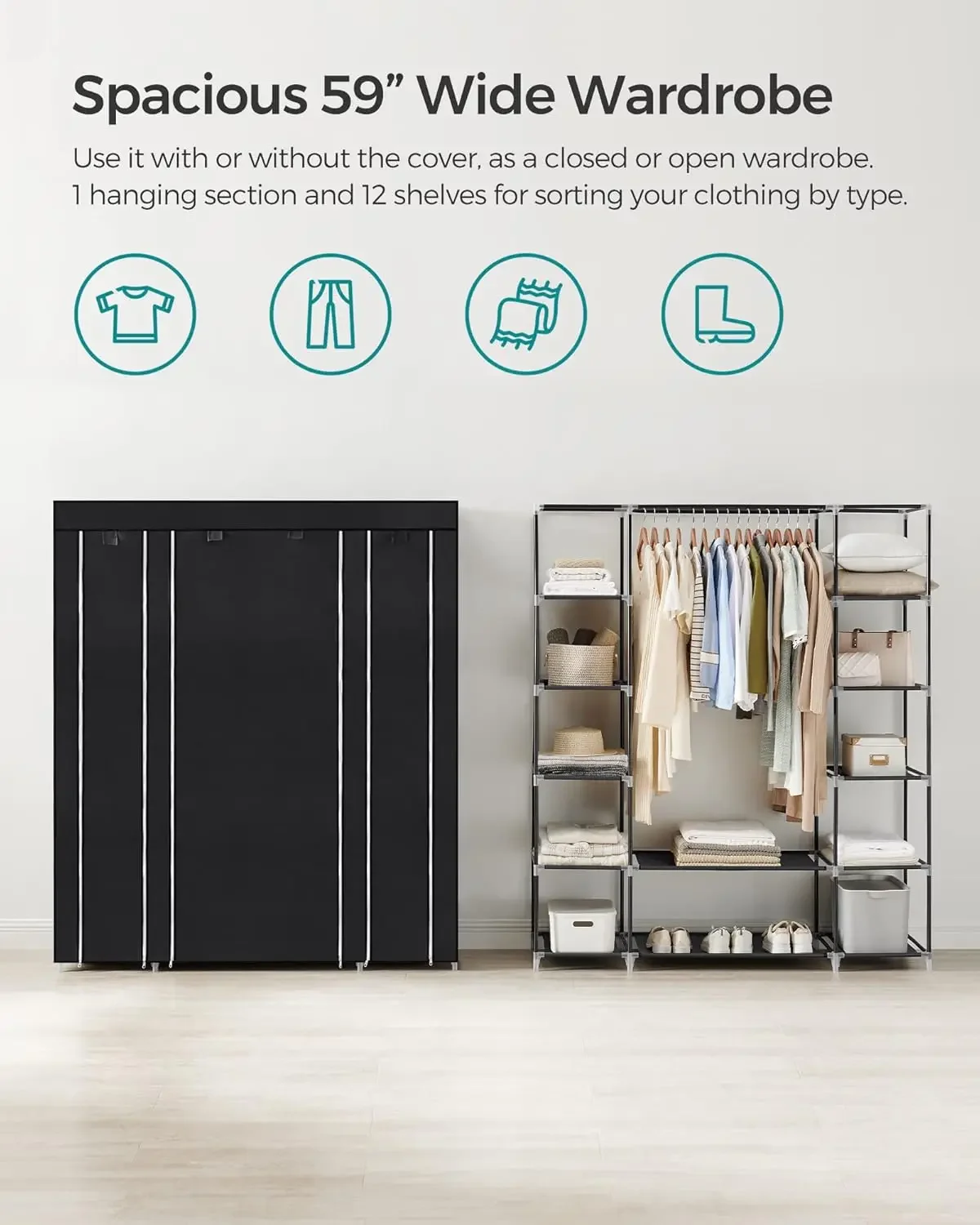 Armadio Cheng-Closet, Guardaro - Wardrobe Closet Portable Fabric Cover recensione e prezzo