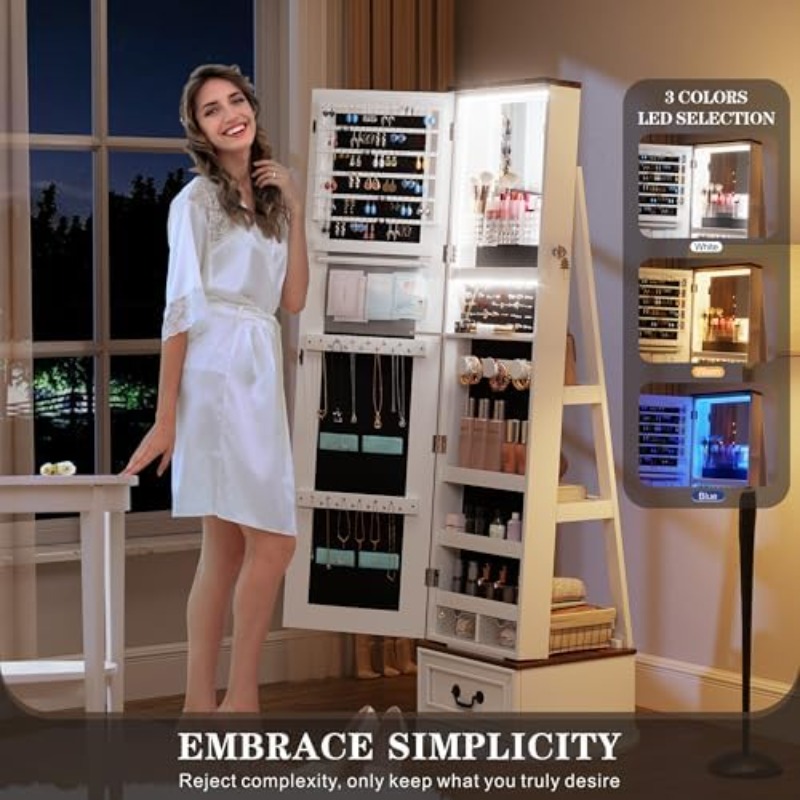 360 ° Armadio Portagioielli Gi - Full Length Mirror Jewelry Armoire recensione e prezzo