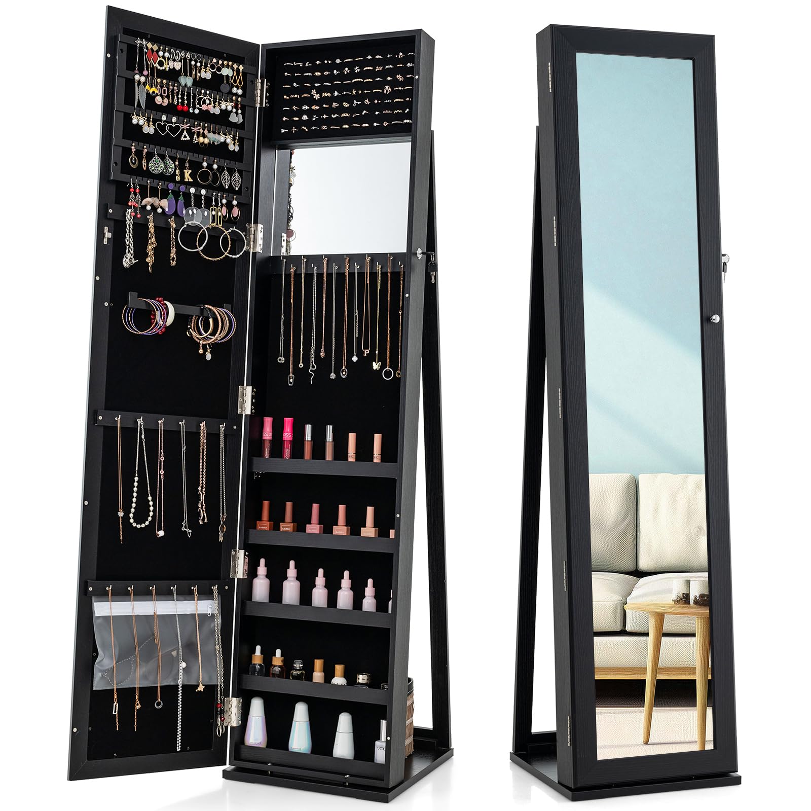 Armadio per Gioielli con Specc - Full Length Mirror Jewelry Armoire recensione e prezzo