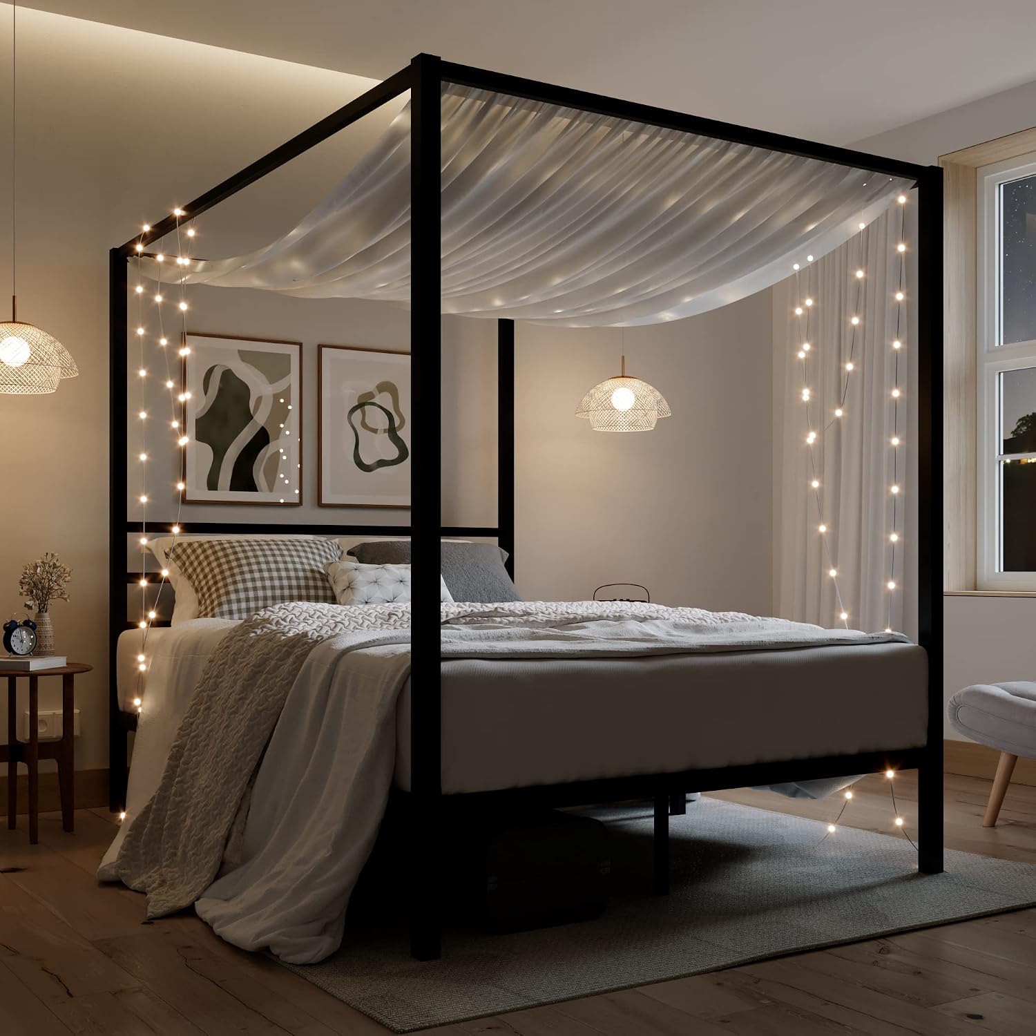 Struttura per letto a baldacch - Canopy Bed Frame Metal Queen recensione e prezzo