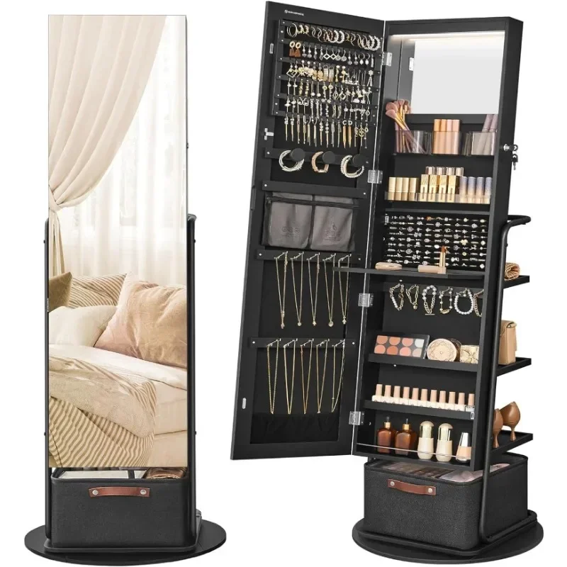 l 360 °   Armadietto per gioie - Full Length Mirror Jewelry Armoire recensione e prezzo